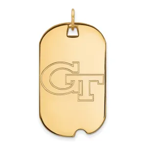14k Gold Georgia Institute of Technology Large Dog Tag
