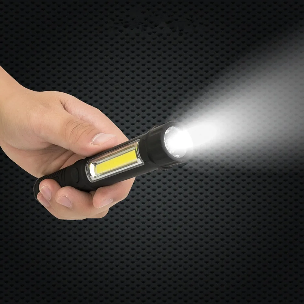 3 Pack Multifunction LED Mini Pen Light Work Inspection Flashlight Torch Lamp With Magnet