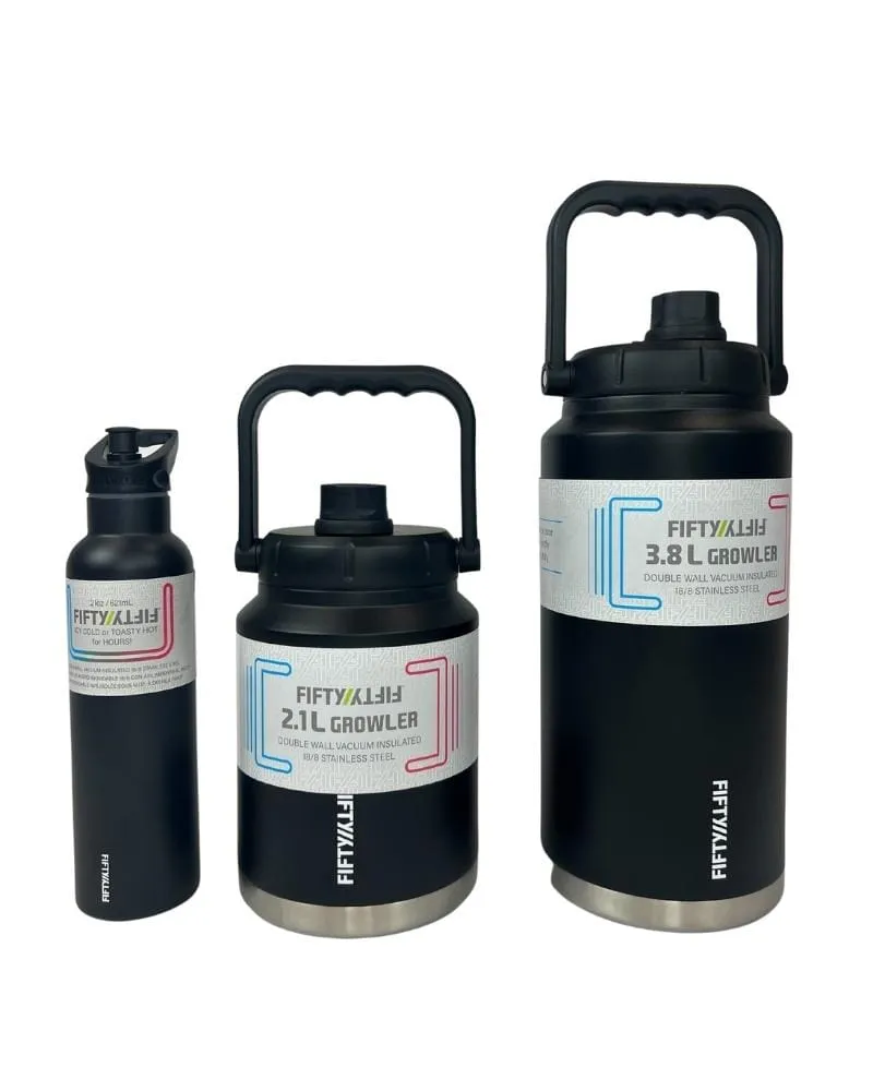 3.8L Tank Growler - Black