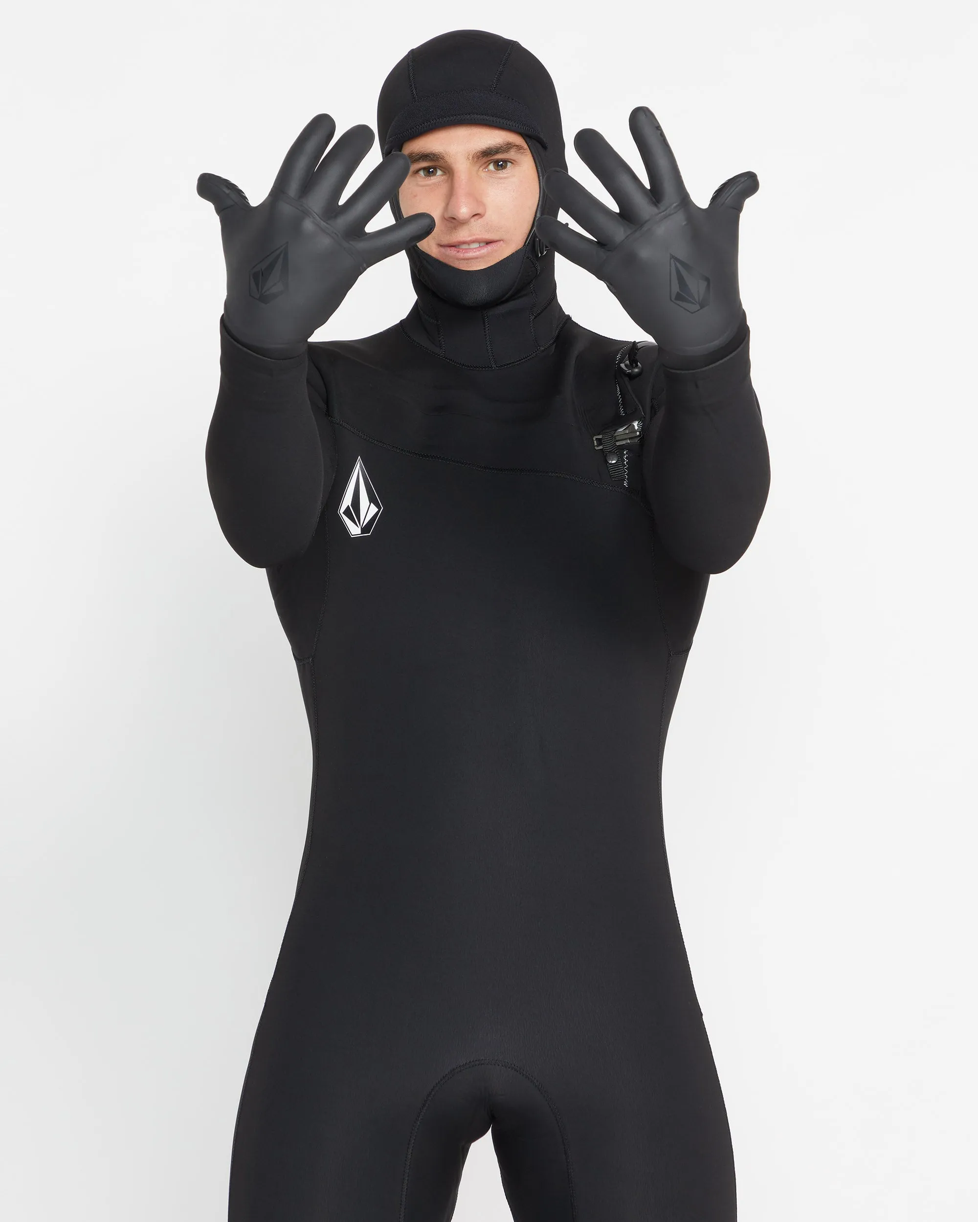 3Mm 5 Finger Gloves - BLACK
