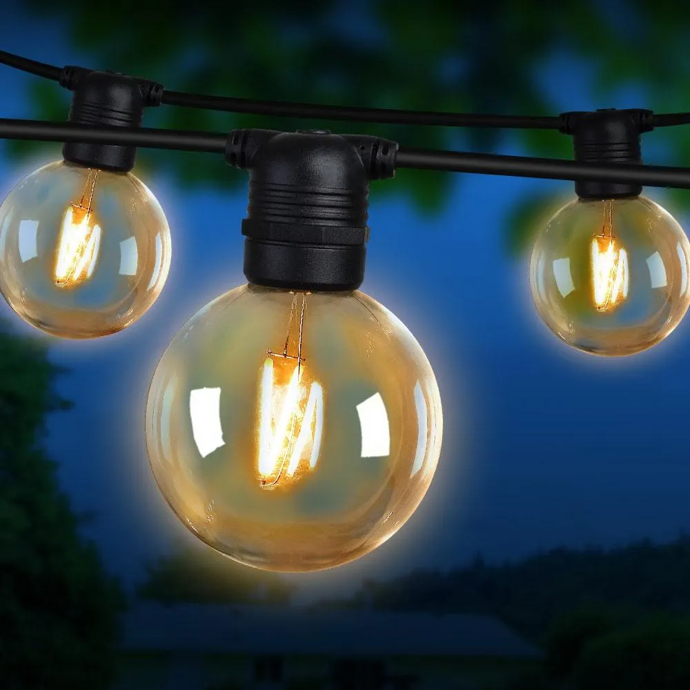 41m LED Festoon String Lights 40 Bulbs Kits Wedding Party Christmas G80