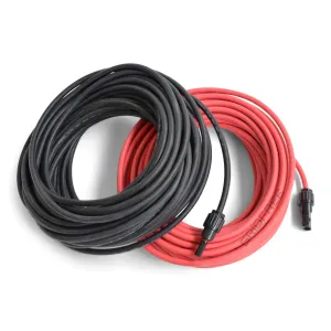 6mm² Solar Cable Red&Black - 20 meters with MC4