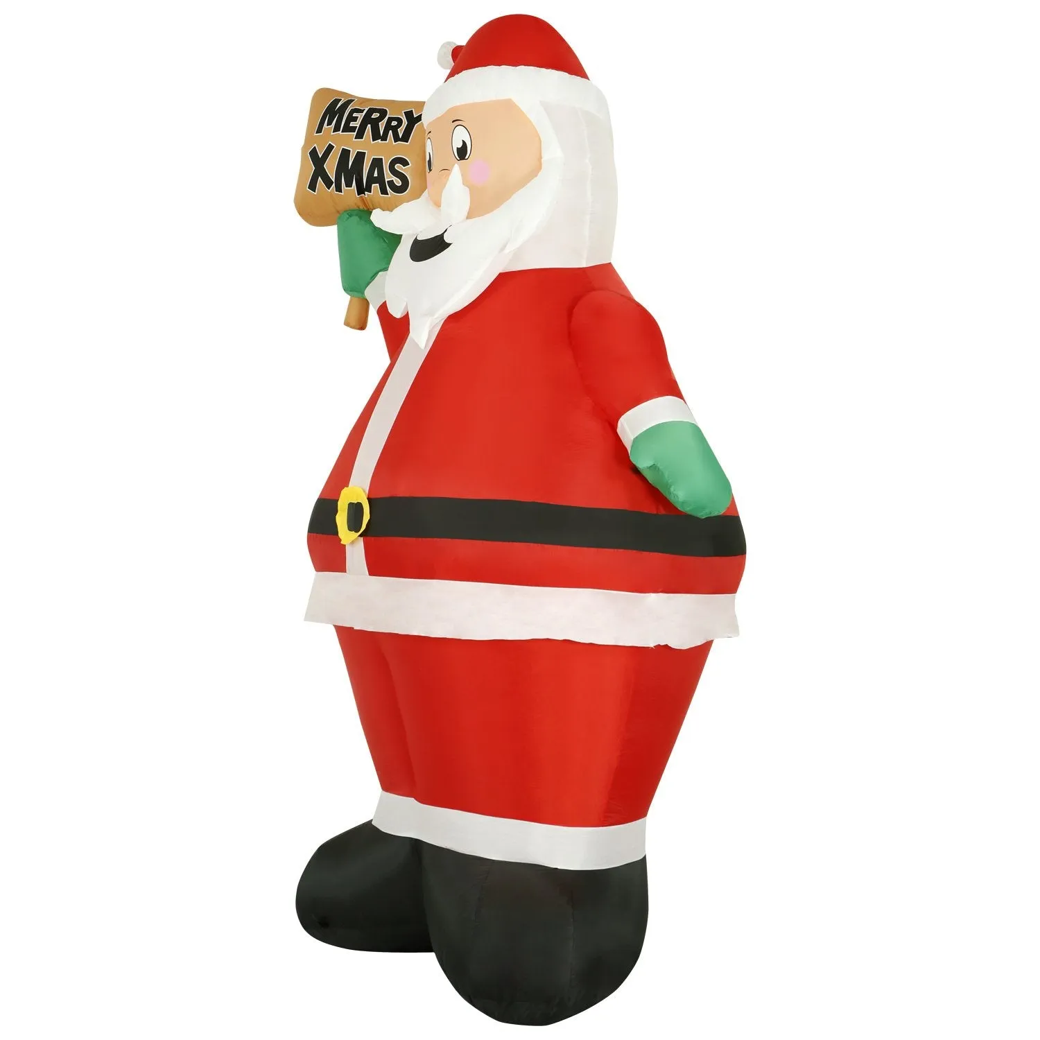 8 ft Inflatable Christmas Santa with Sign Outdoor Decoration