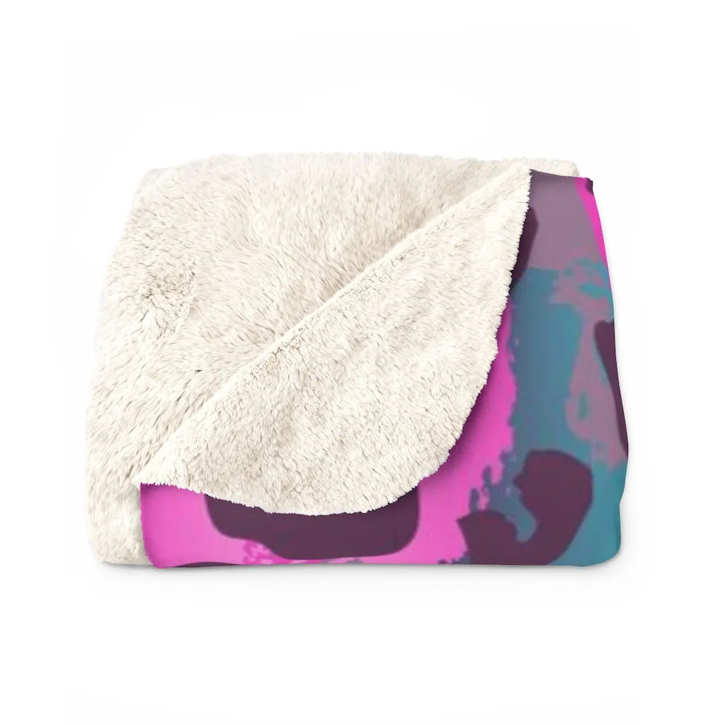 '80's Cheetah' Sherpa Fleece Blanket