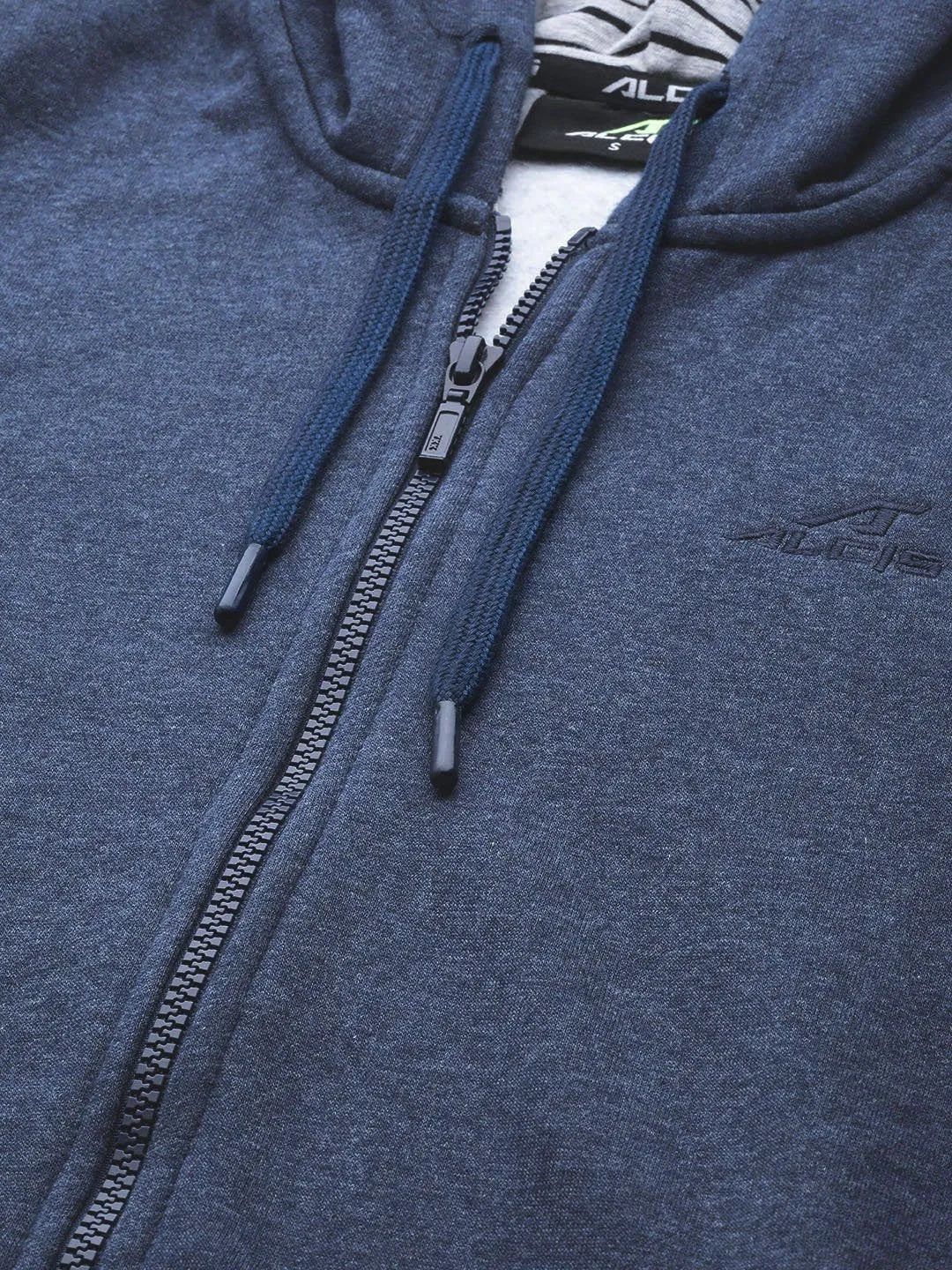 Alcis Women Navy Blue Solid Hooded Sweatshirt