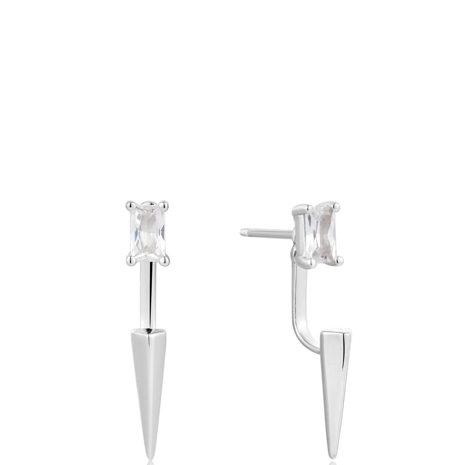 Ania Haie Polished Punk Silver Point Stud Ear Jackets