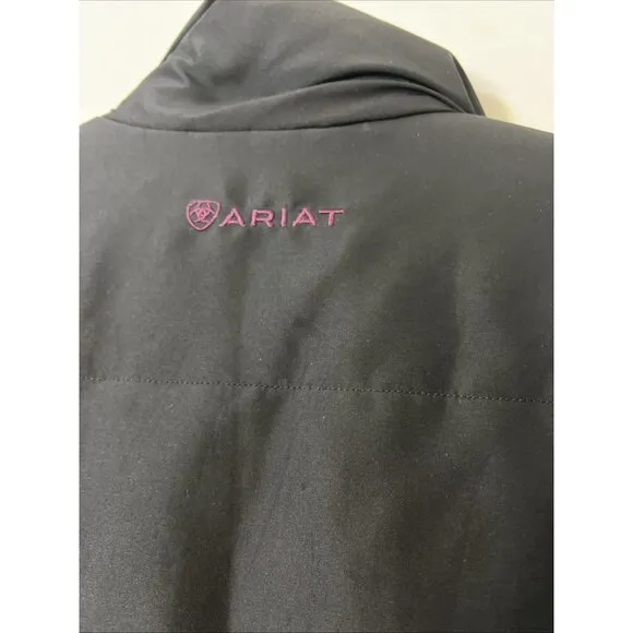Ariat Jacket Women’s Sz M Black Insulated Quilted Puffer Coat  Jacket Studded