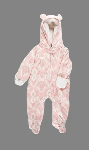 BABY GIRL SIZE 9 MONTHS - CARTER'S, Warm Fleece Onesie EUC B4