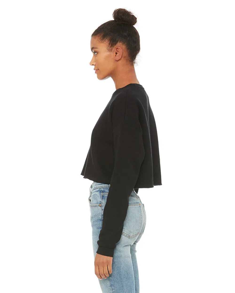 Bella   Canvas Crop Top Fleece Sweatshirt