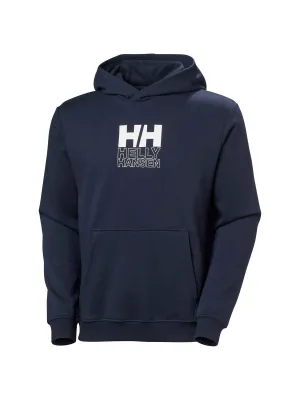 Bluza kangura męska Helly Hansen Cotton Fleece Graphic Hoodie granatowy
