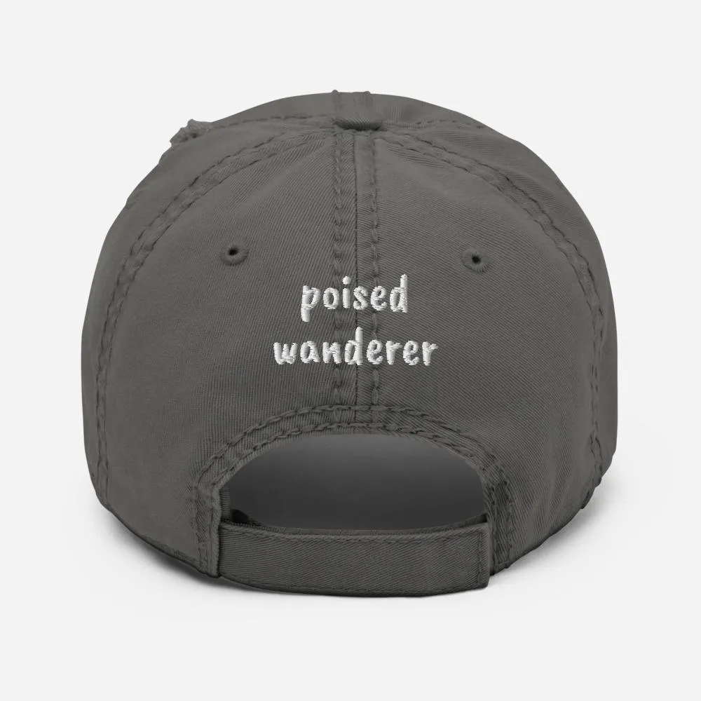 Born to Explore Charcoal Grey Distressed Dad Hat
