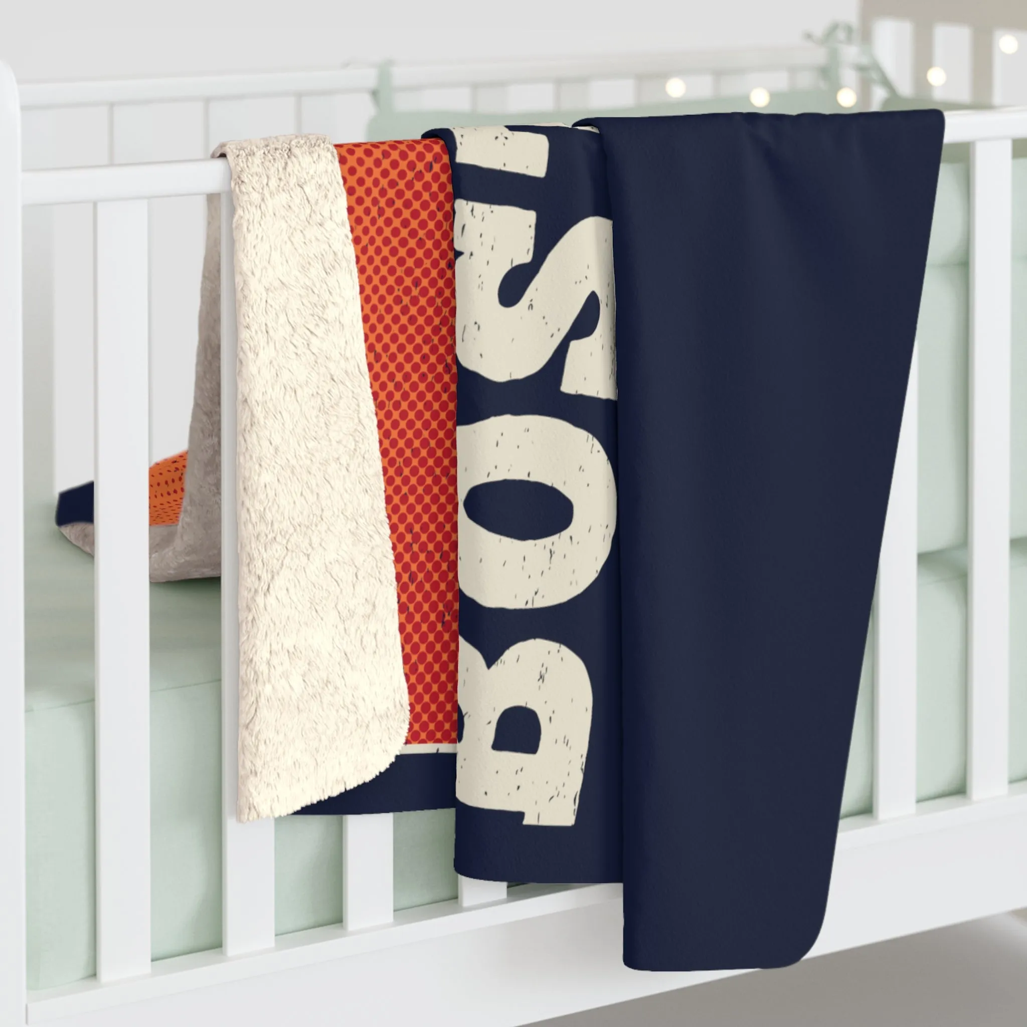 Bostonian Skyline Sherpa Fleece Blanket