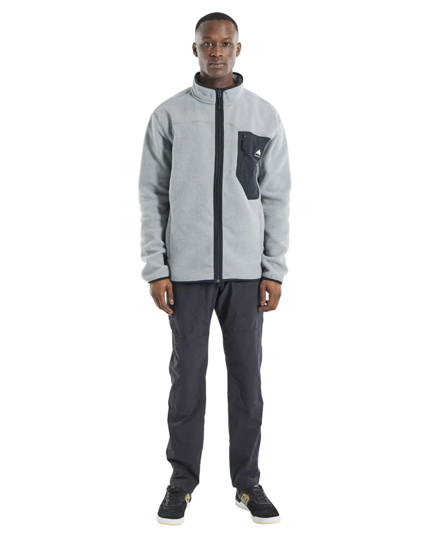Burton Men's Cinder Full-Zip Fleece - Gray Heather