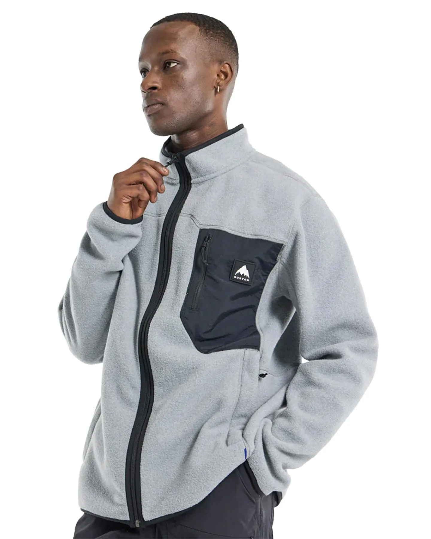 Burton Men's Cinder Full-Zip Fleece - Gray Heather