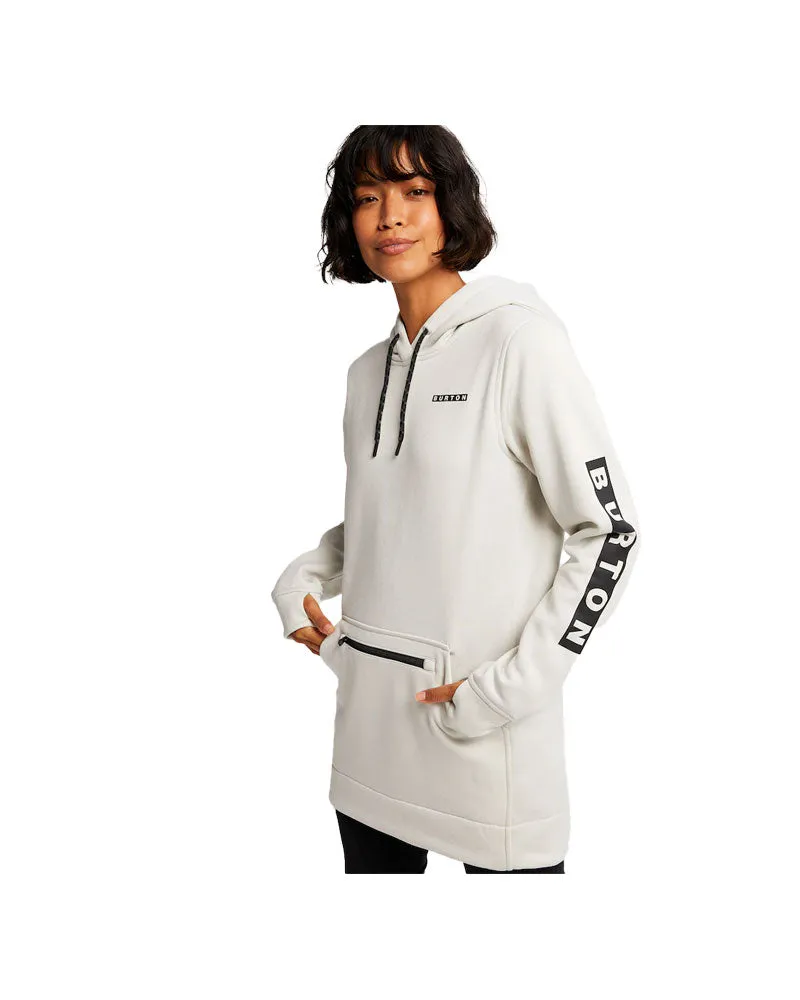 Burton Women's Oak Long Pullover Hoodie Stout White Heather 2026