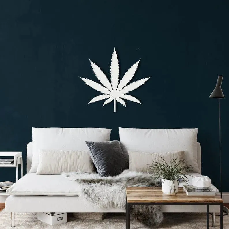 Cannabis Leaf Metal Wall Decor