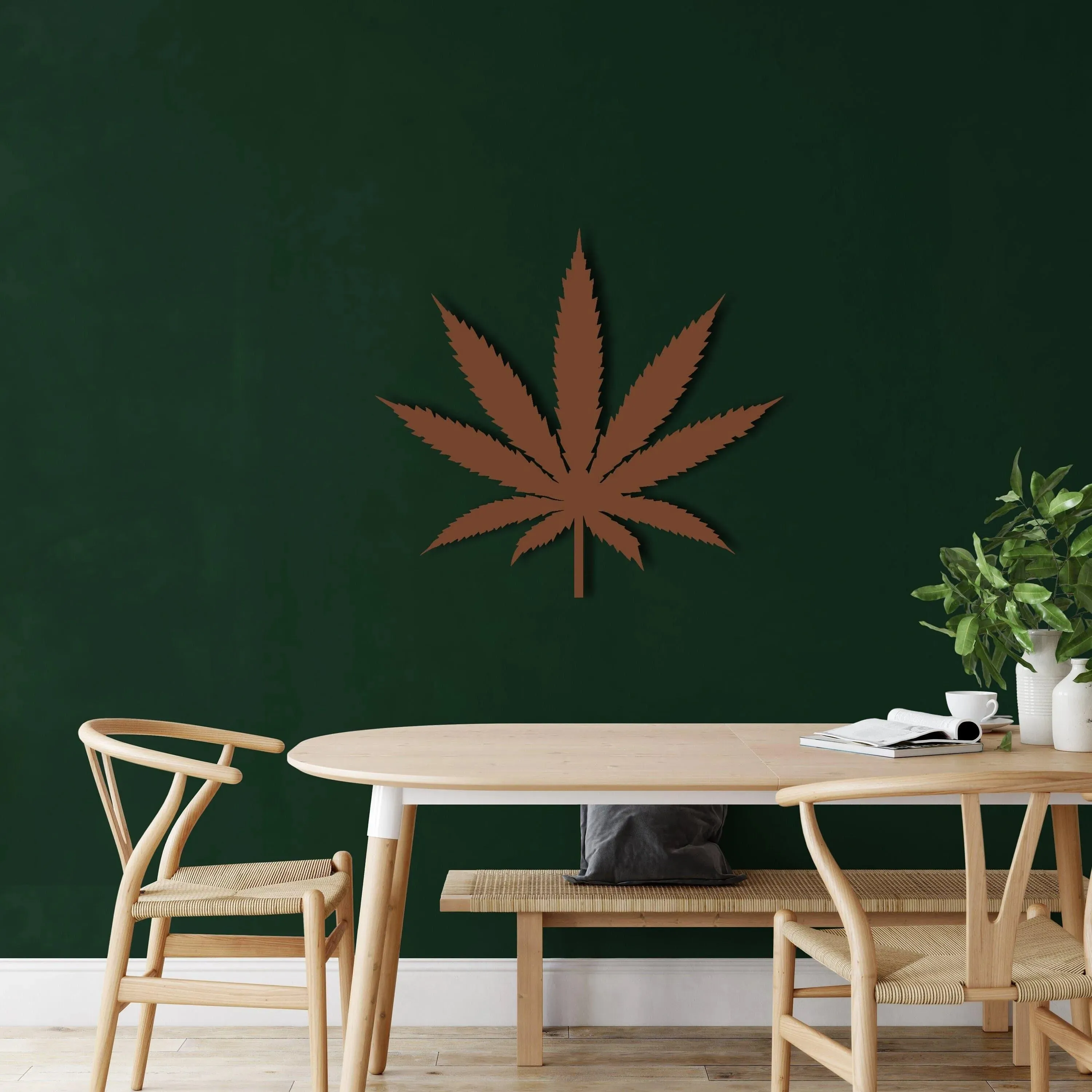 Cannabis Leaf Metal Wall Decor