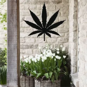 Cannabis Leaf Metal Wall Decor