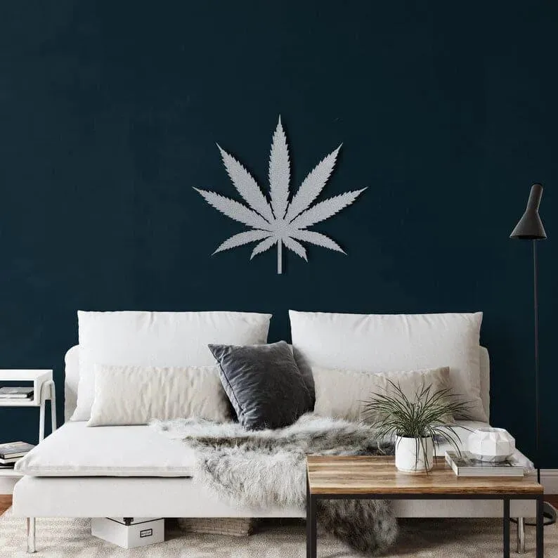 Cannabis Leaf Metal Wall Decor