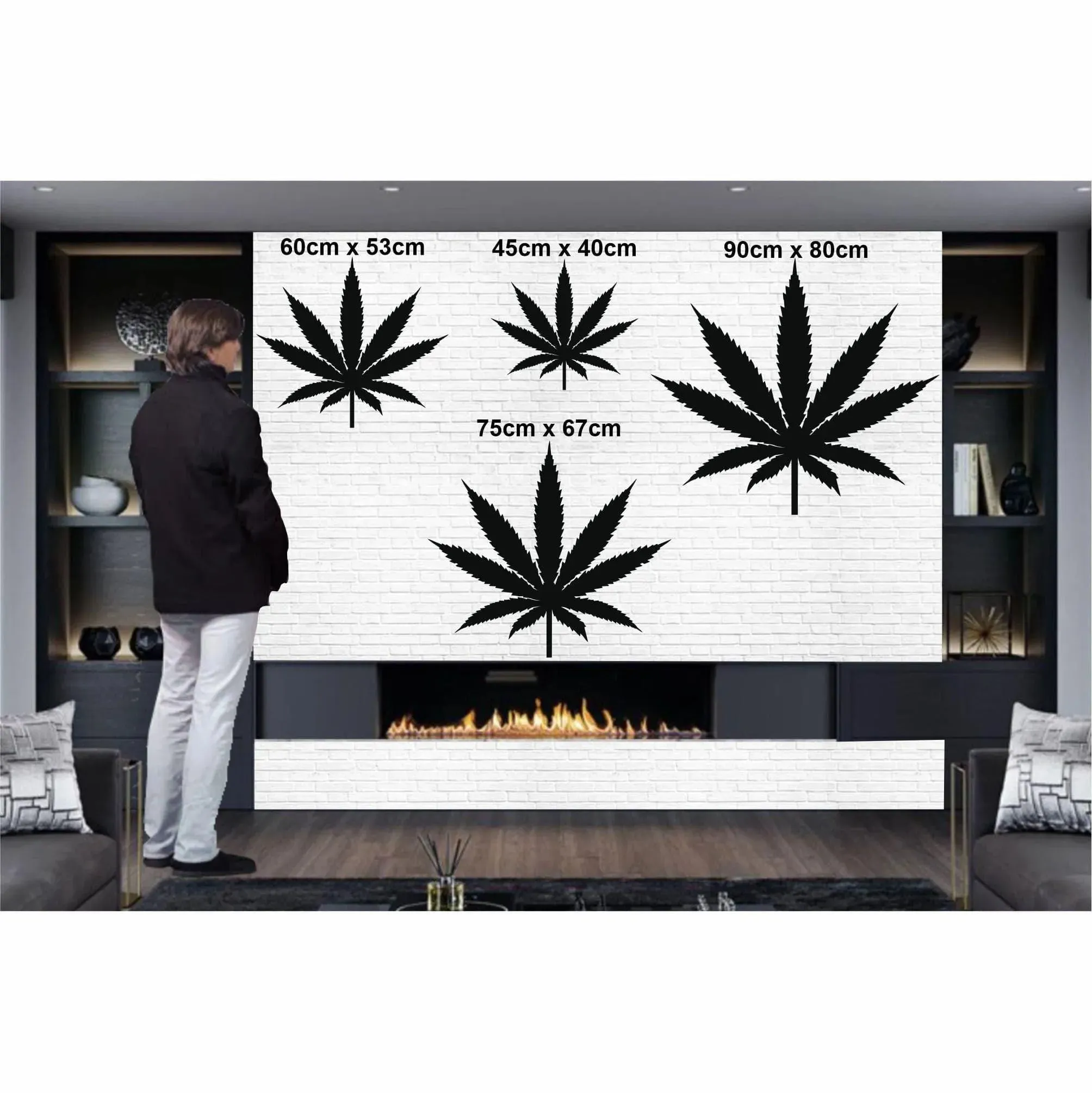 Cannabis Leaf Metal Wall Decor