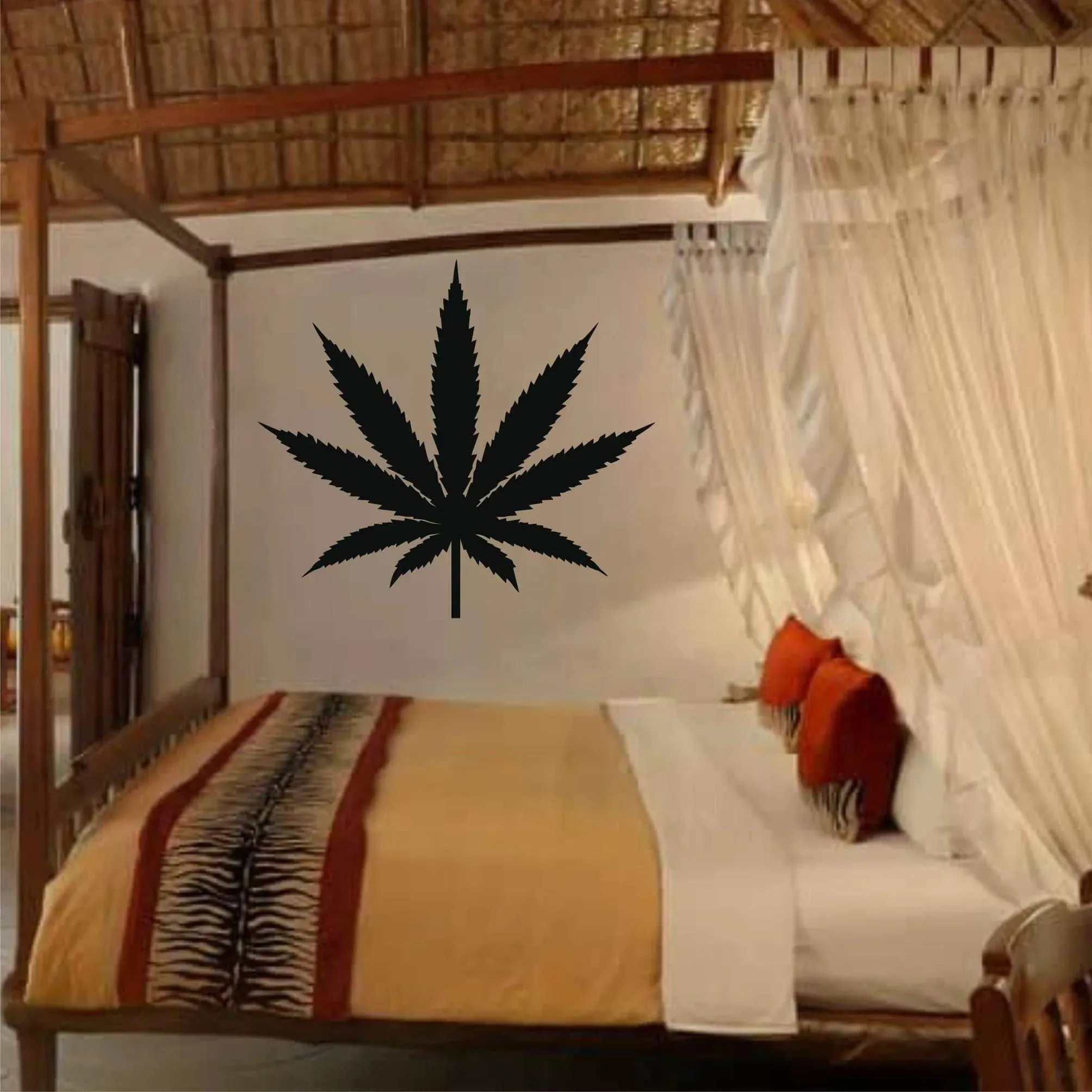 Cannabis Leaf Metal Wall Decor