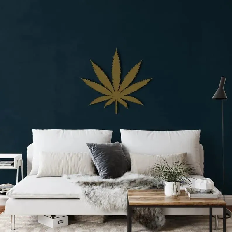 Cannabis Leaf Metal Wall Decor