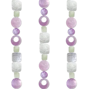Capiz Shell Strands Wall Decor or Outdoor Chimes Lilac