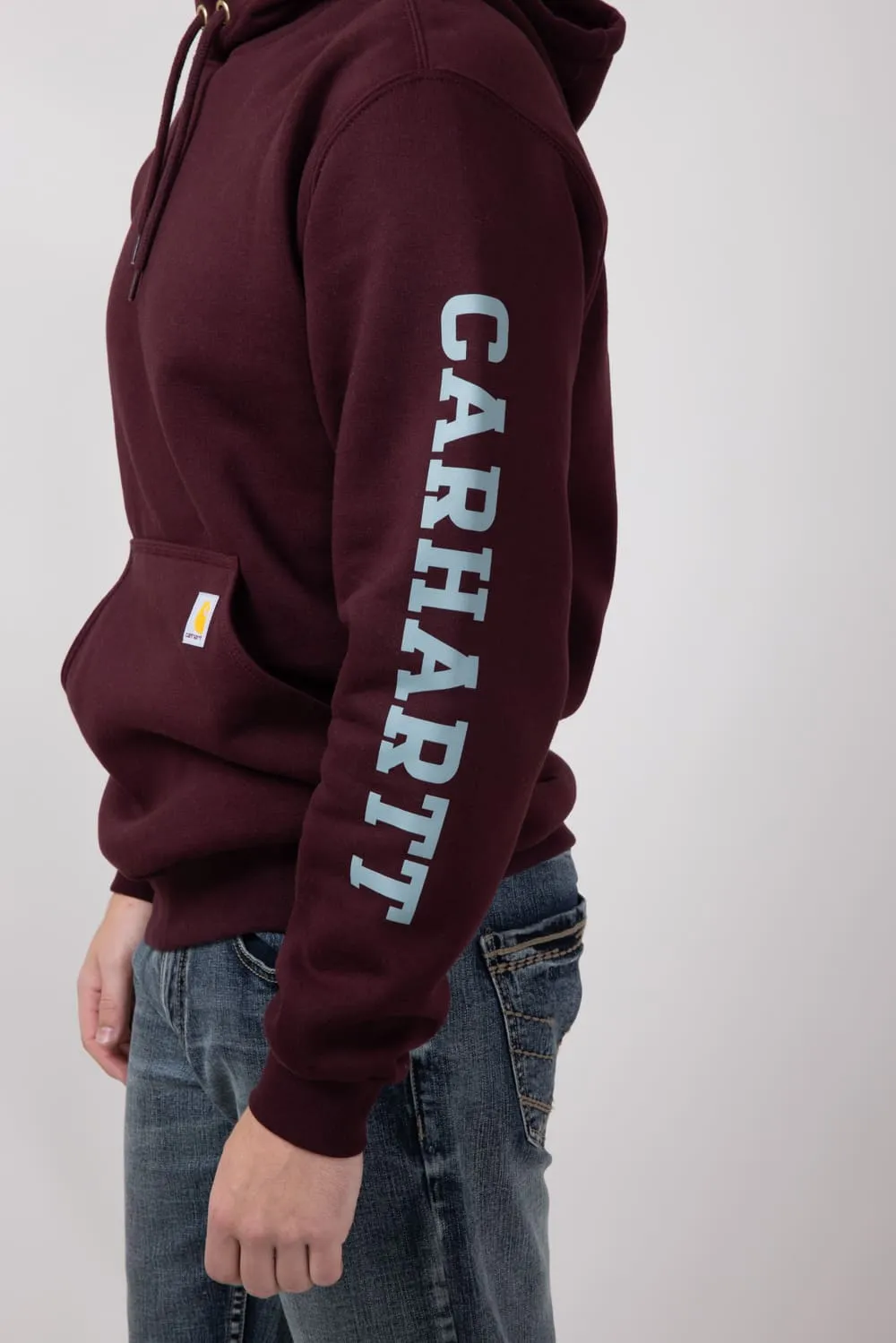 Carhartt 1889 Rain Defender Loose Fit Midweight Logo Graphic Sweatshirt for Men in Port | 106388-PRT-PORT