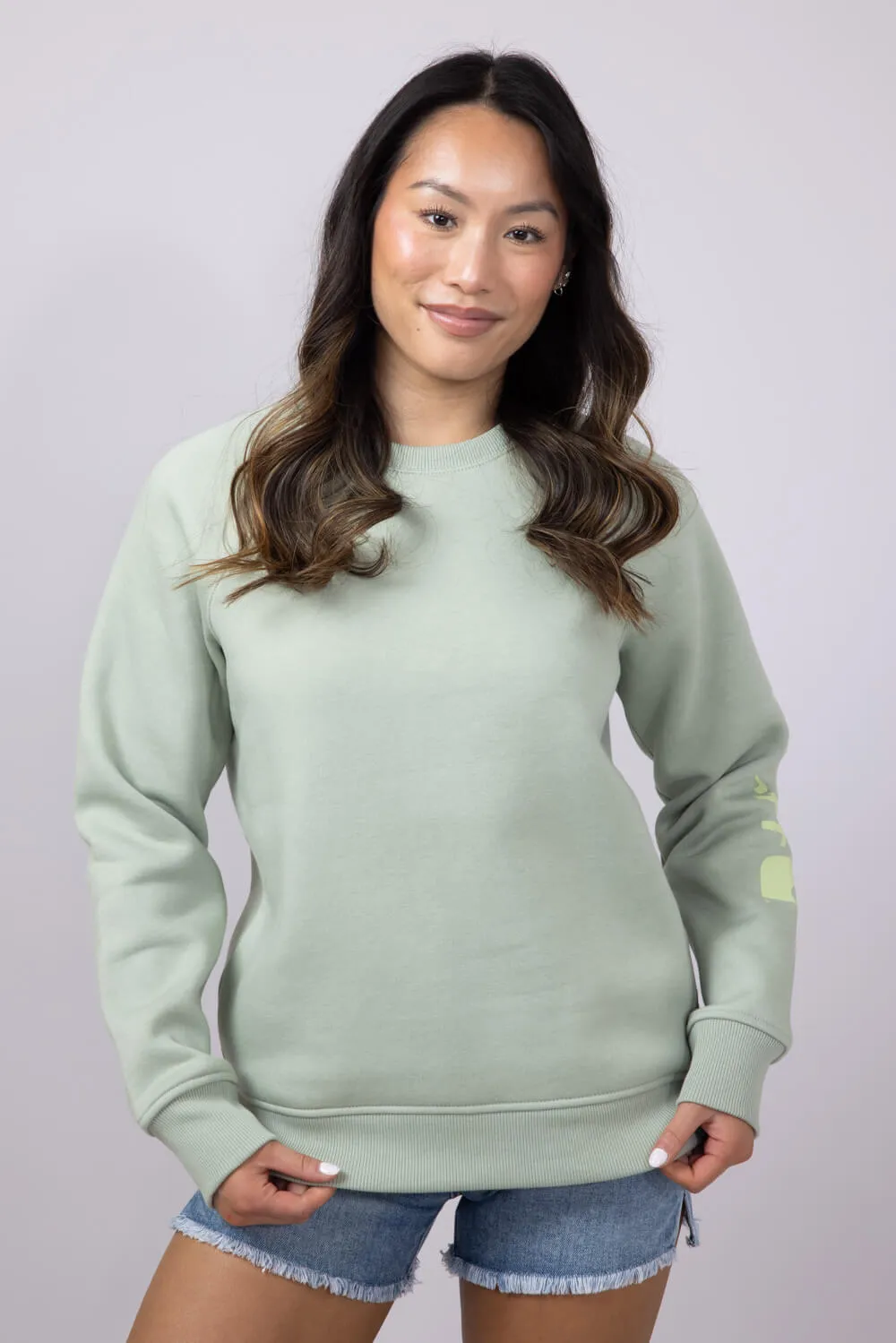 Carhartt Graphic Sweatshirt for Women in Sage Heather | 106718-GI8