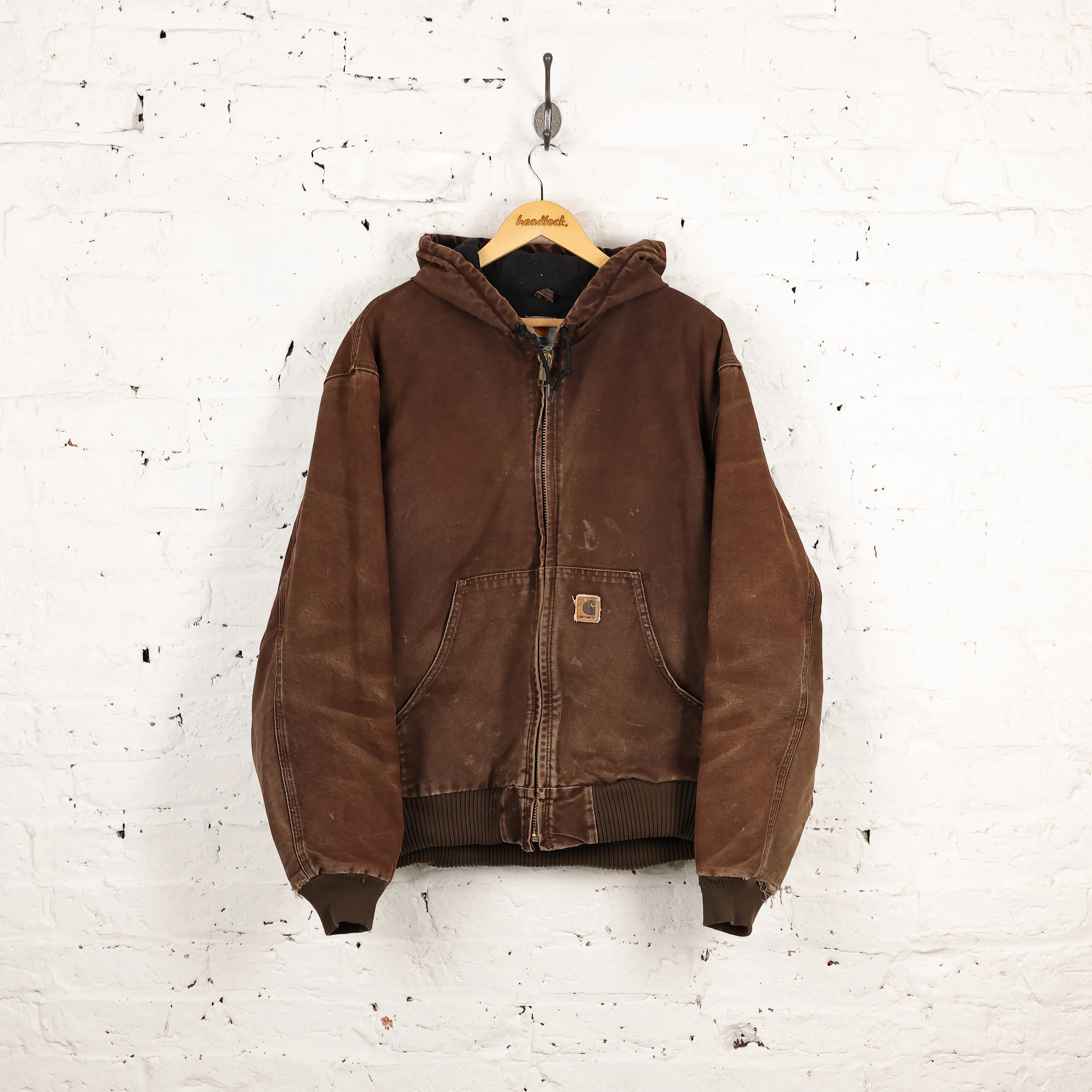 Carhartt Hooded Work Jacket - Brown - L