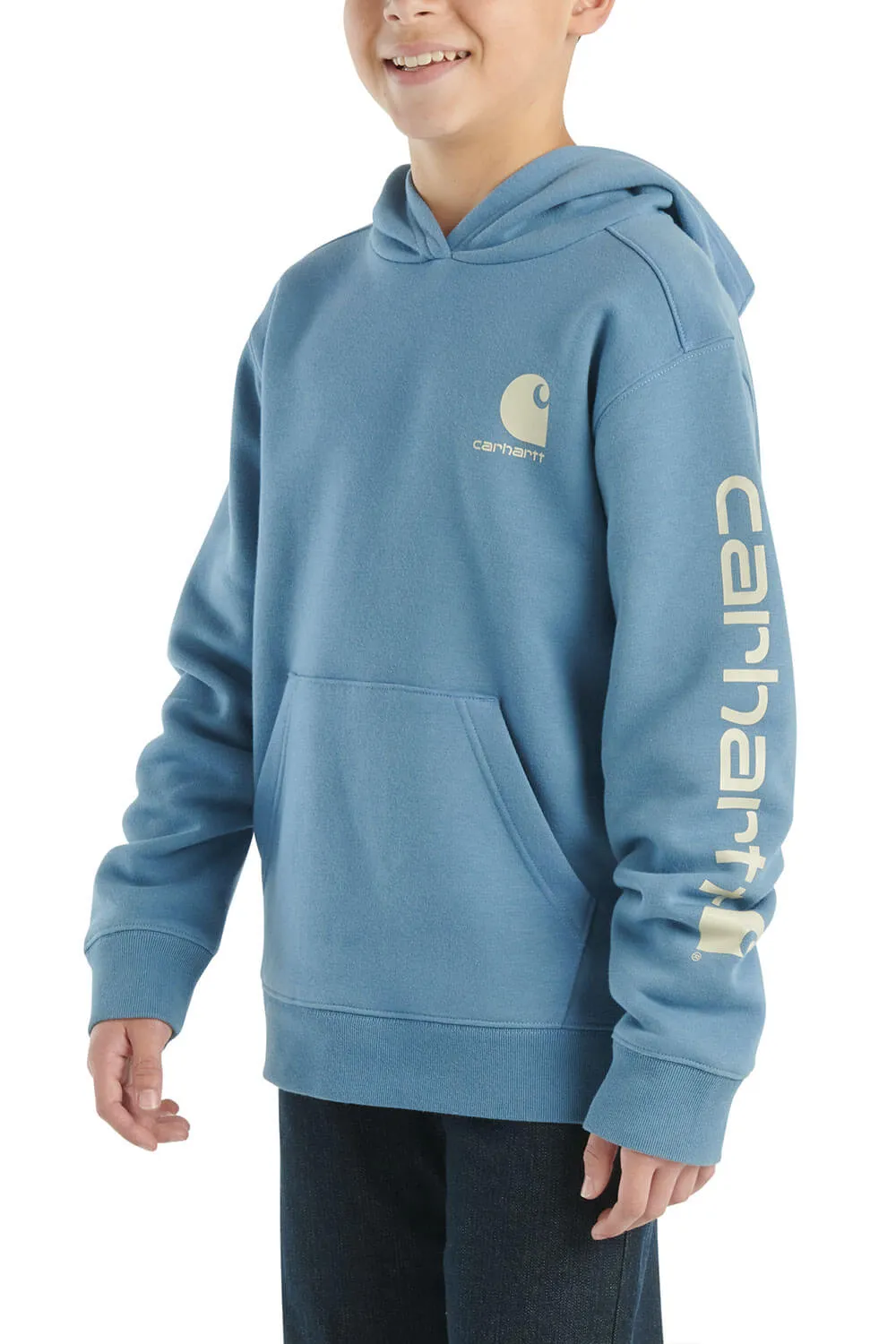 Carhartt Kids Graphic Hoodie for Boys in Coronet Blue | CA6581-HG7-JT1-BLU