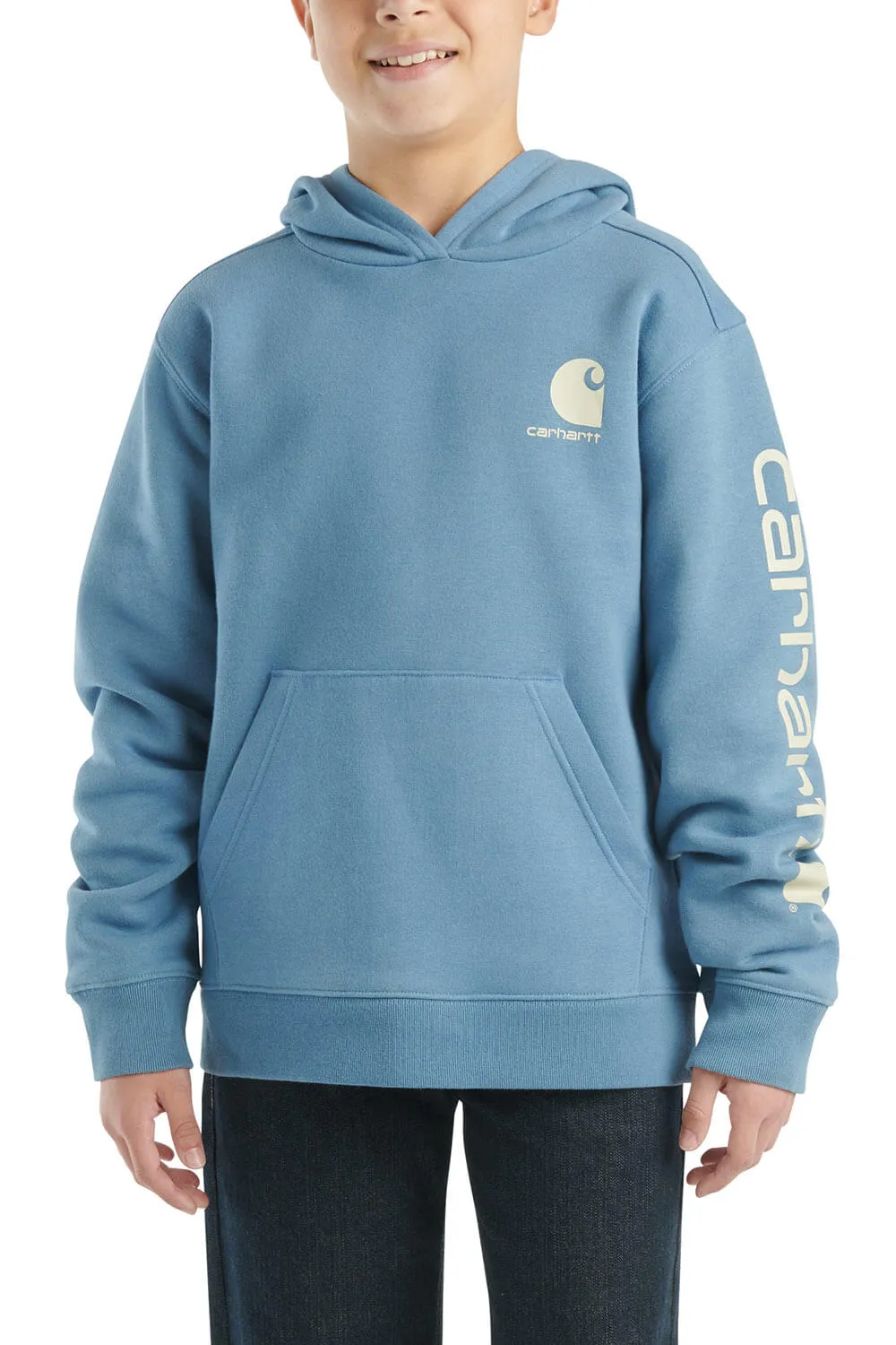 Carhartt Kids Graphic Hoodie for Boys in Coronet Blue | CA6581-HG7-JT1-BLU