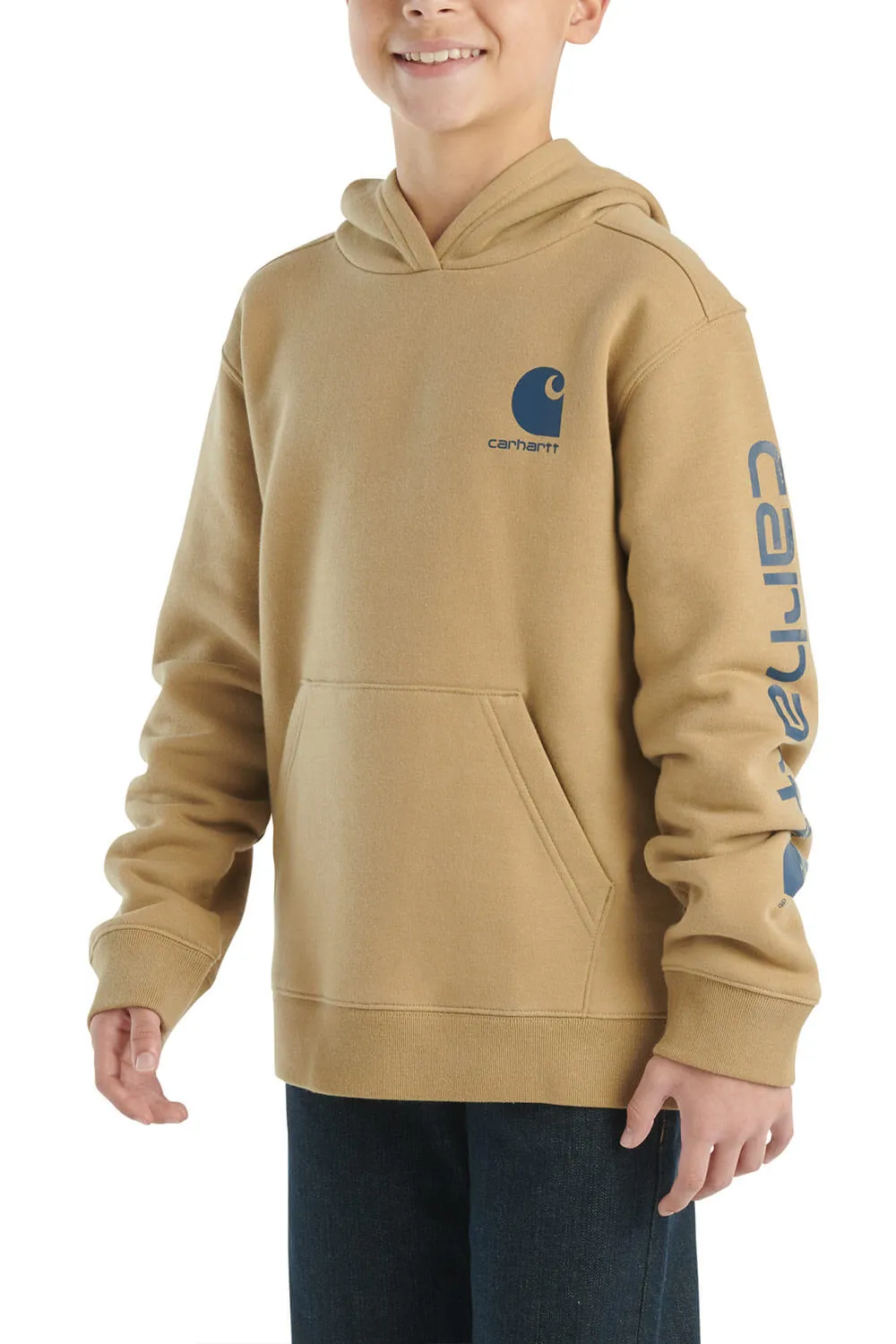 Carhartt Kids Graphic Hoodie for Boys in Khaki | CA6581-CT06-JT1-KHA