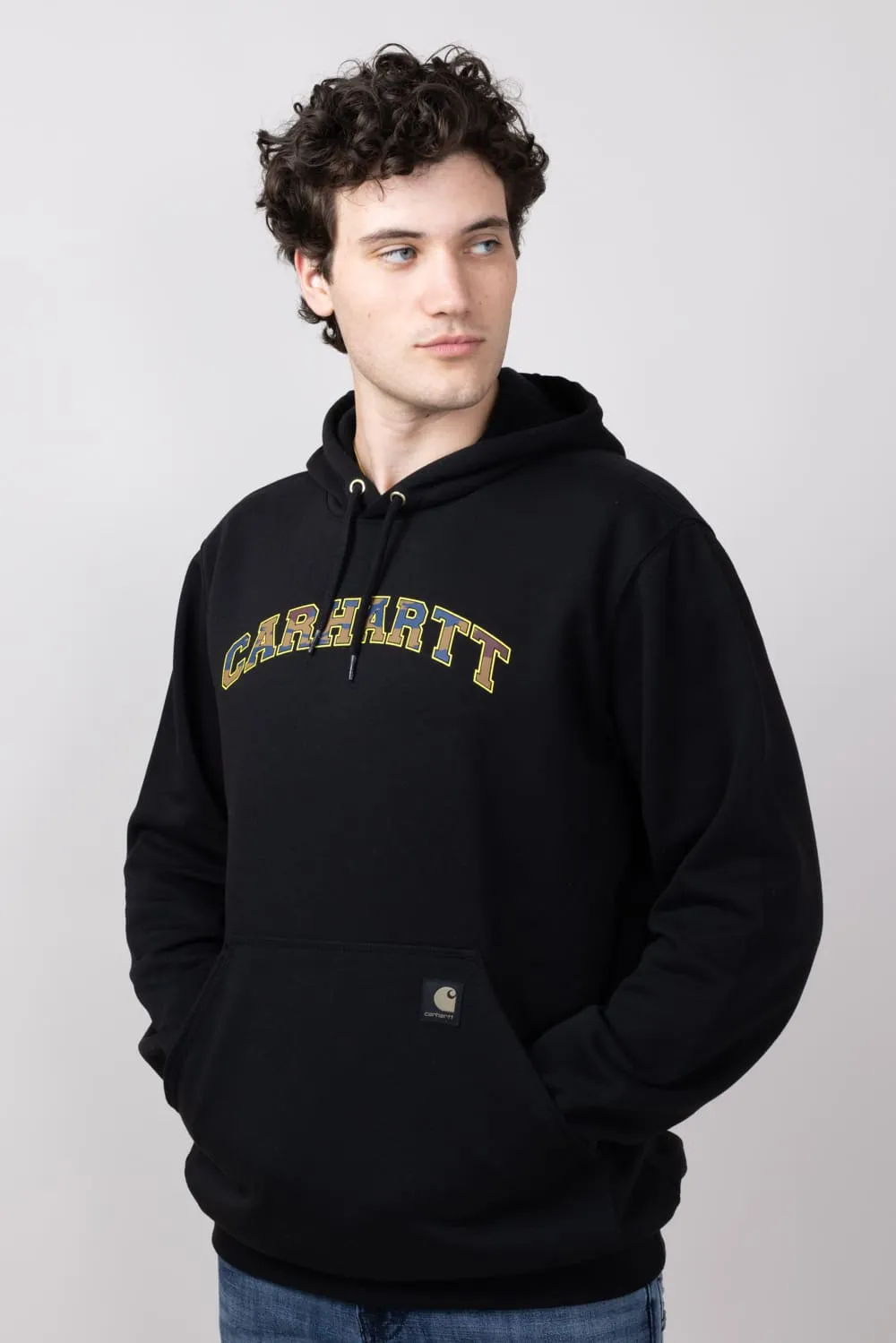 Carhartt Loose Fit Midweight Camo Logo Graphic Sweatshirt for Men in Black | 106389-N04-BLACK