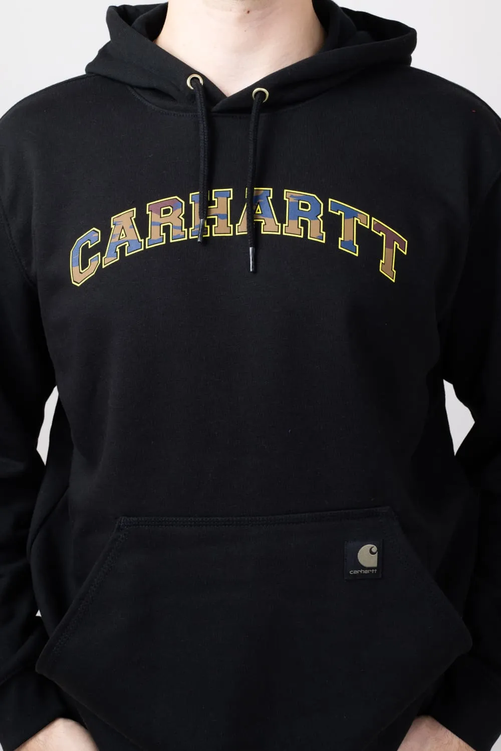Carhartt Loose Fit Midweight Camo Logo Graphic Sweatshirt for Men in Black | 106389-N04-BLACK