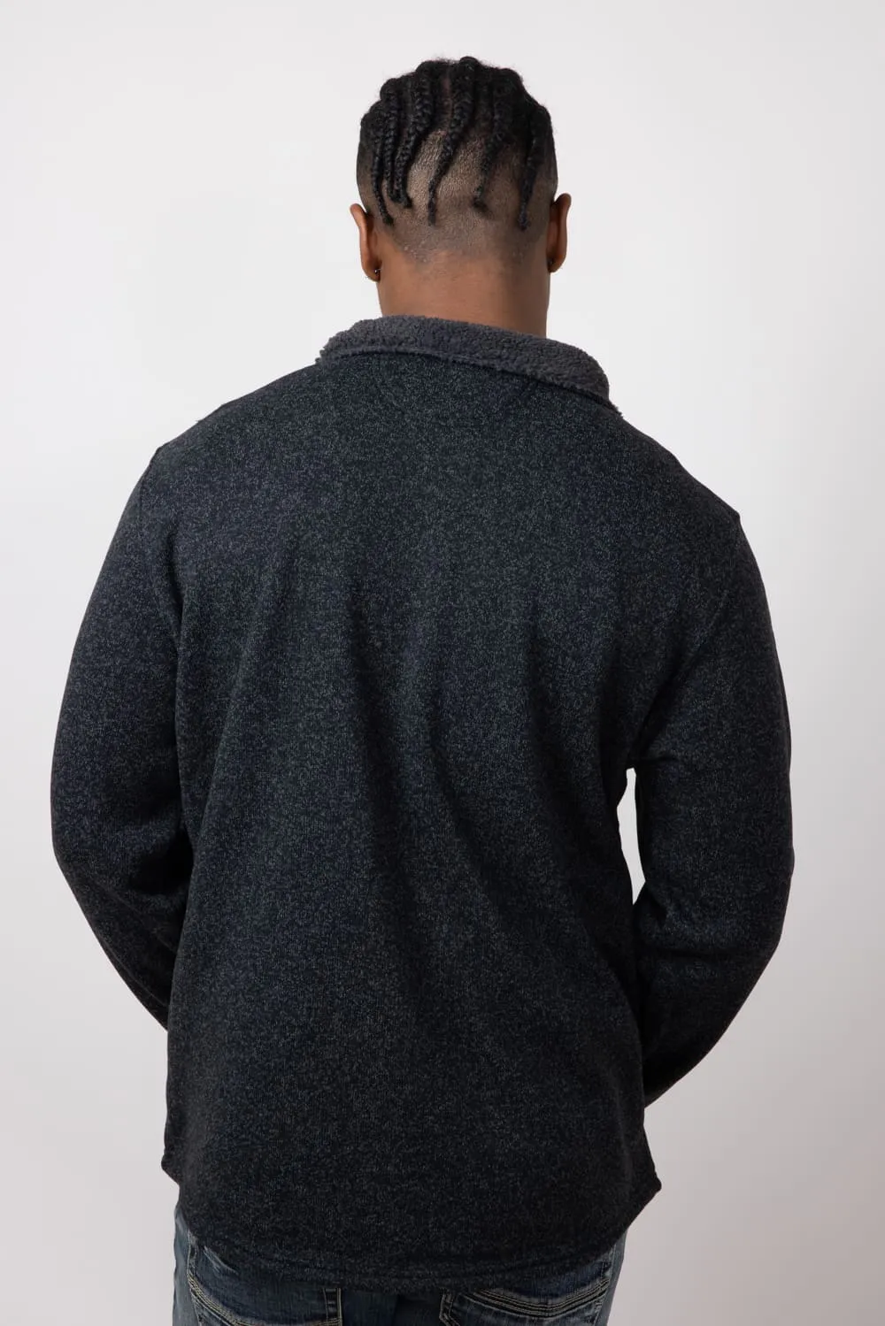 Carhartt Midweight Quarter Zip Sweatshirt for Men in Black | 106378-N04-BLK