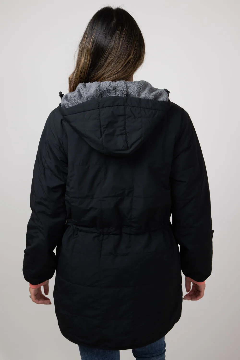 Carhartt Rain Defender Loose-Fit Lightweight Insulated Hooded Coat for Women in Black | 106465-N04