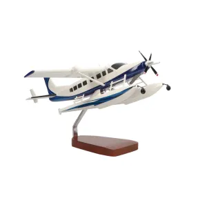 Cessna® 208 Caravan on Floats Large Mahogany Model