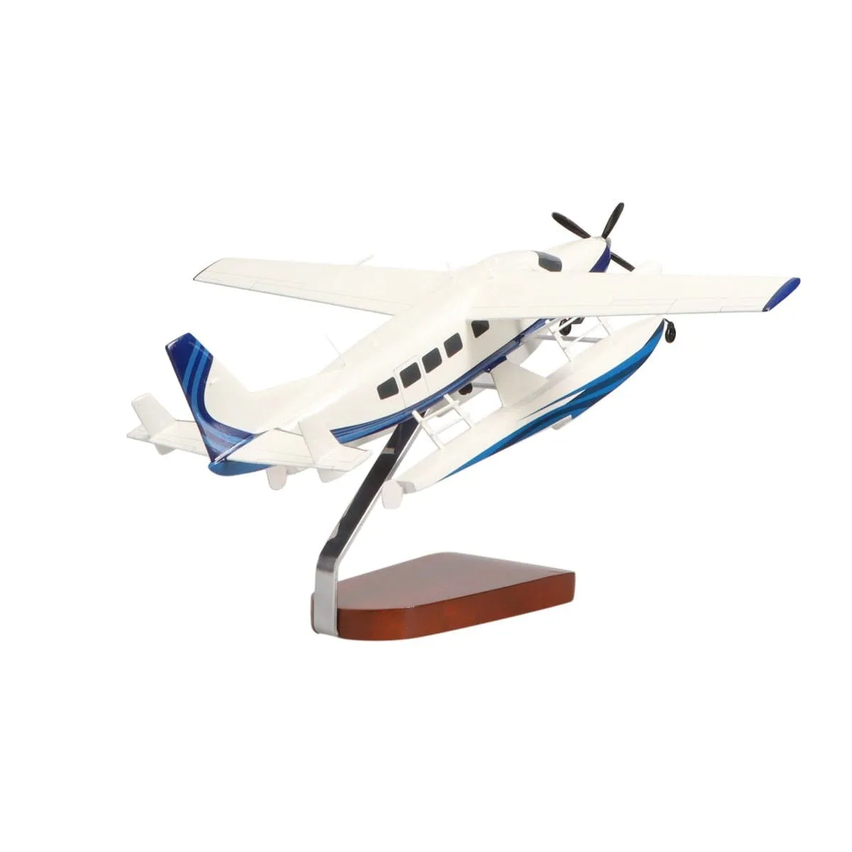 Cessna® 208 Caravan on Floats Large Mahogany Model