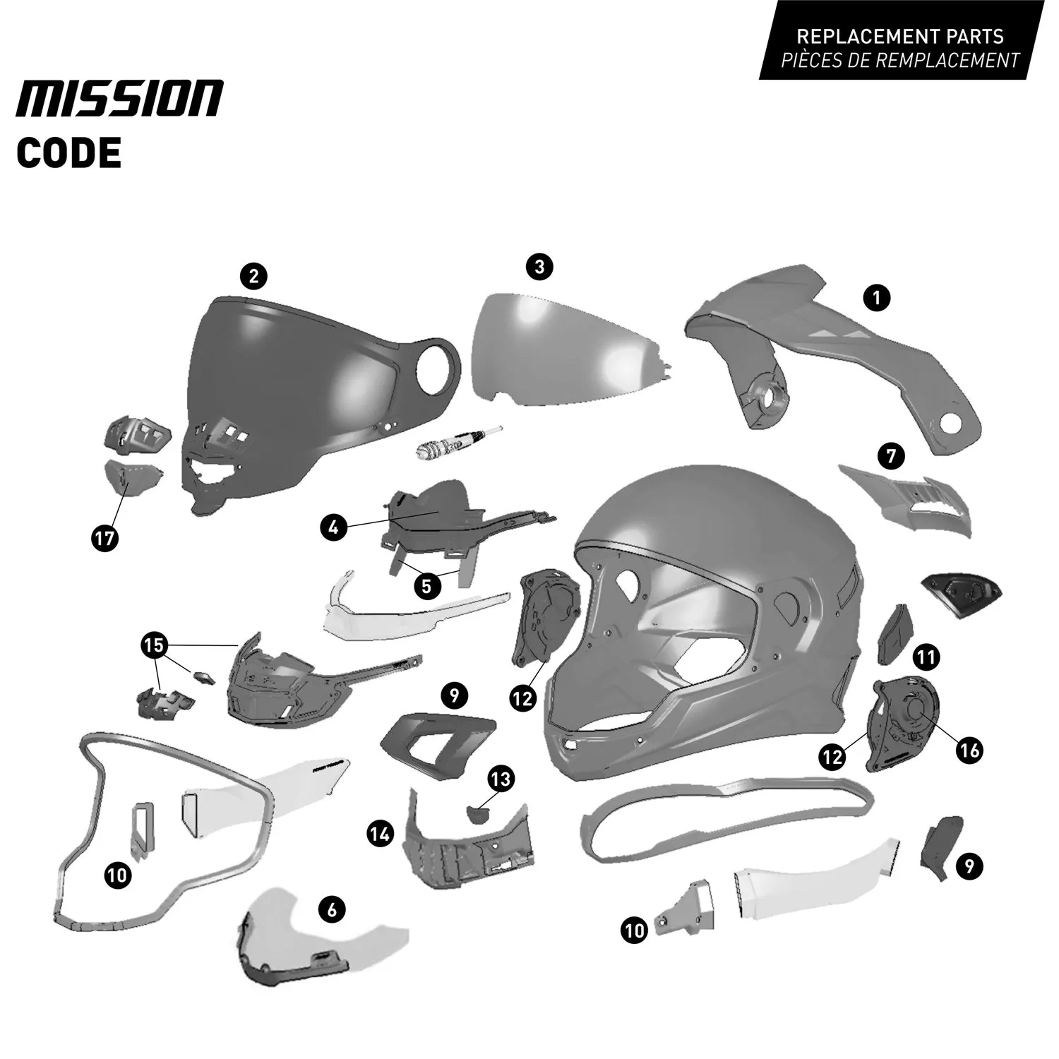 CKX Code Mission AMS Carbon Full Face Helmet Double Shield