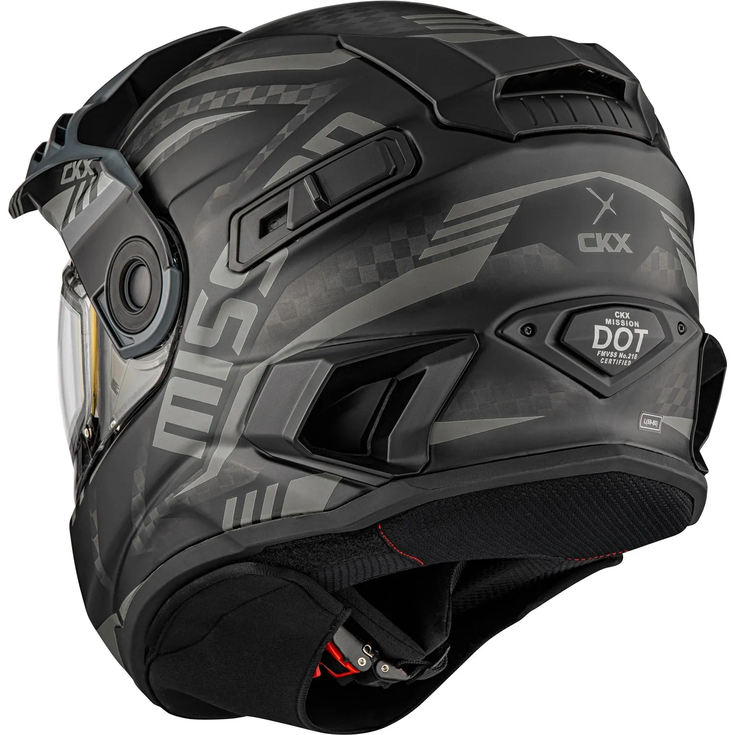 CKX Code Mission AMS Carbon Full Face Helmet Electric Double Shield