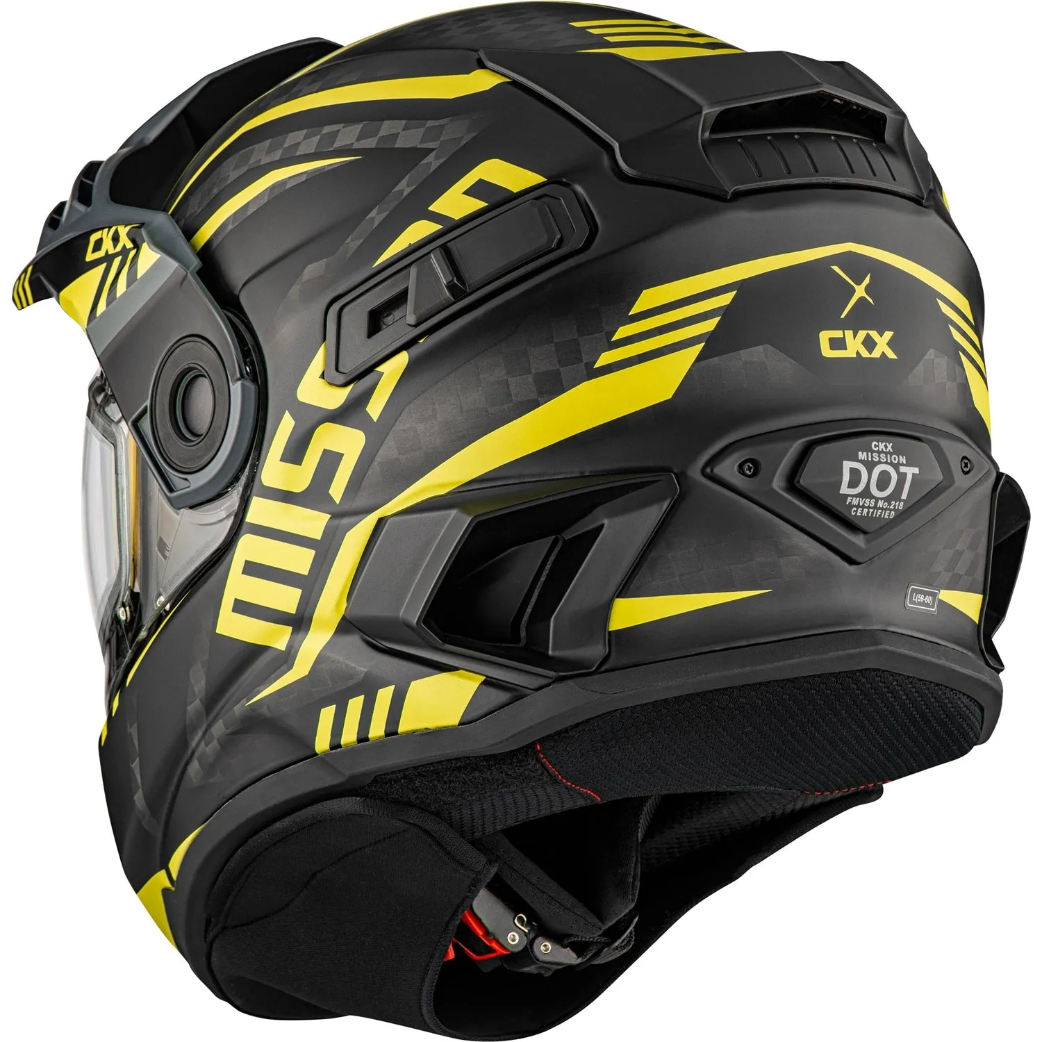 CKX Code Mission AMS Carbon Full Face Helmet Electric Double Shield