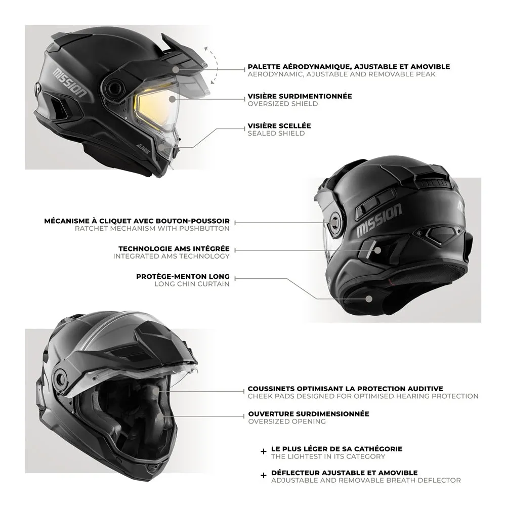 CKX Mission Fury Double Lens Snow Helmet