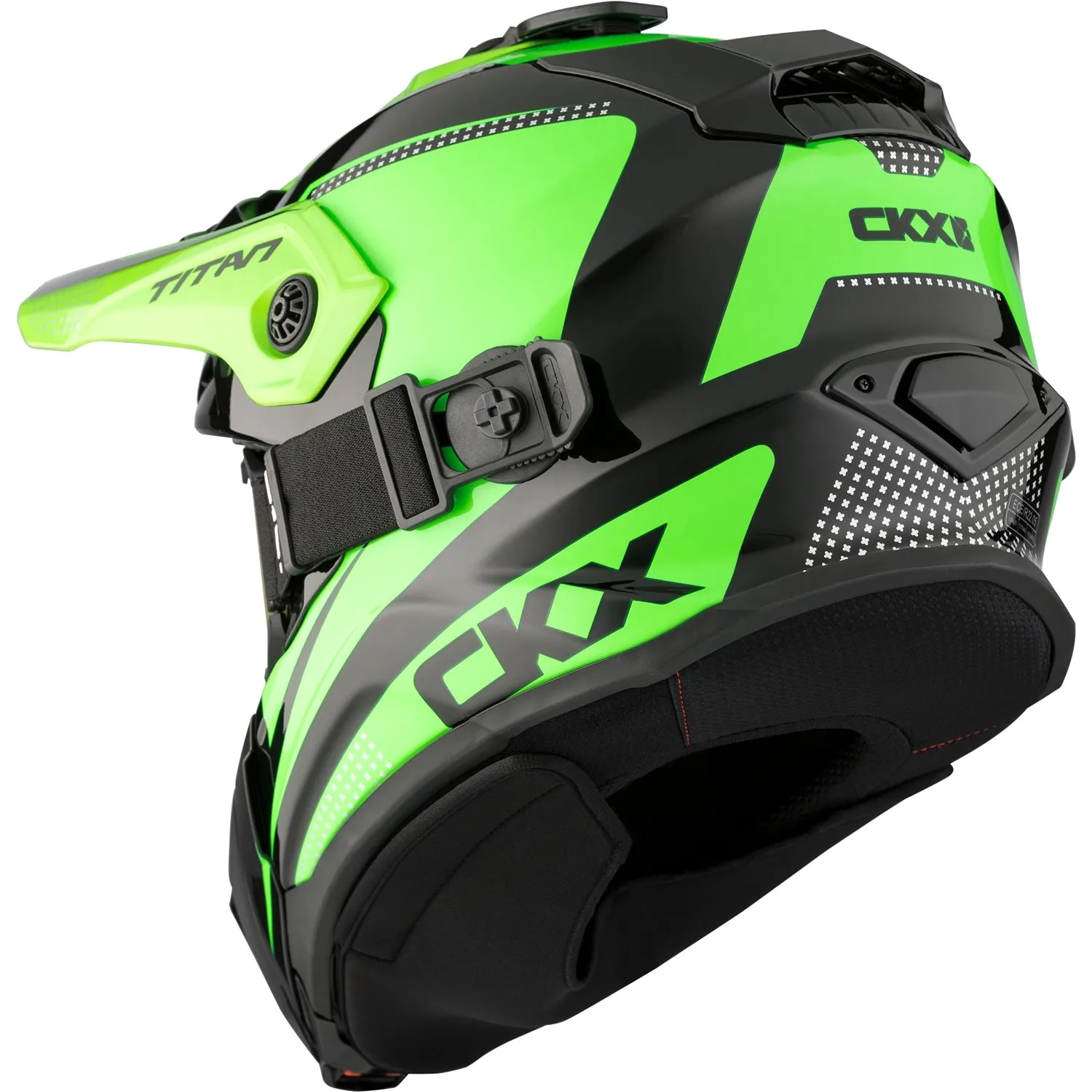 CKX Titan Original Roost Fiberglass Helmet with 210 Degree Goggles
