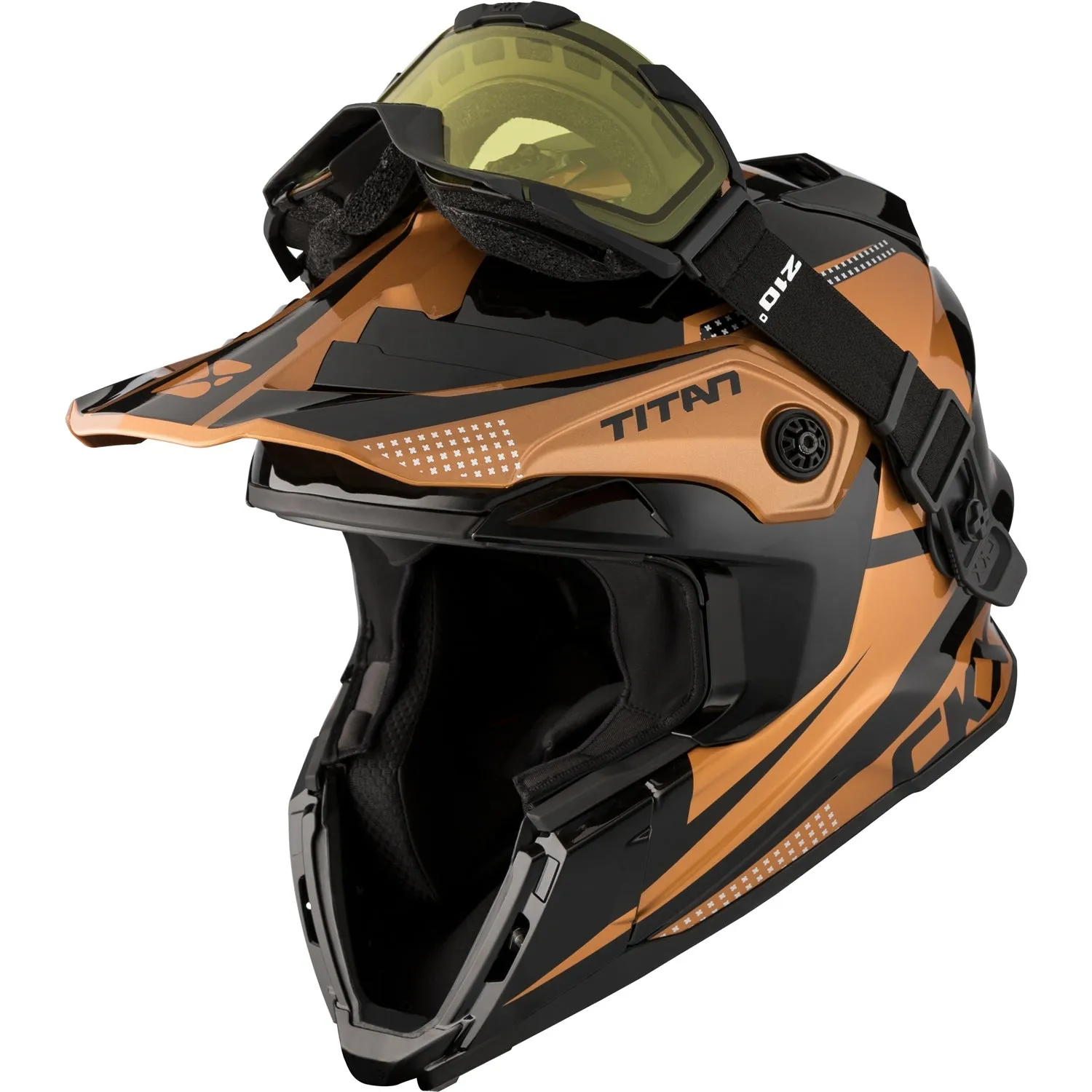 CKX Titan Original Roost Fiberglass Helmet with 210 Degree Goggles