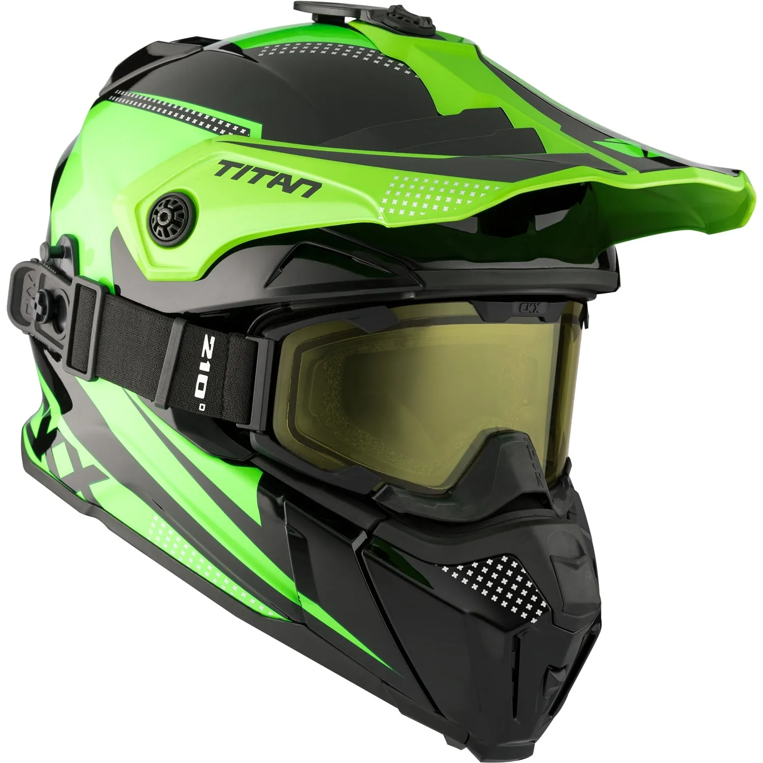 CKX Titan Original Roost Fiberglass Helmet with 210 Degree Goggles