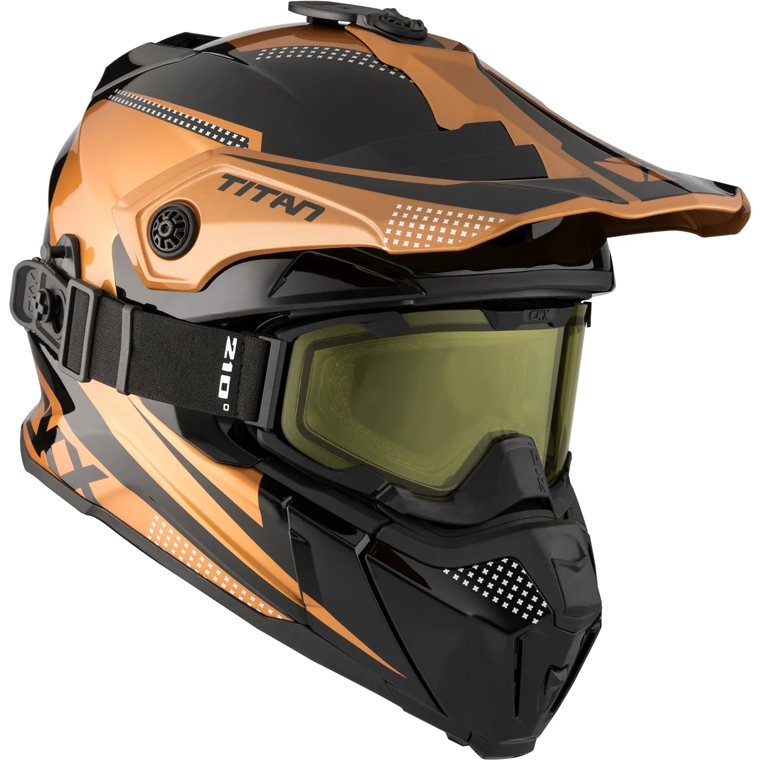 CKX Titan Original Roost Fiberglass Helmet with 210 Degree Goggles