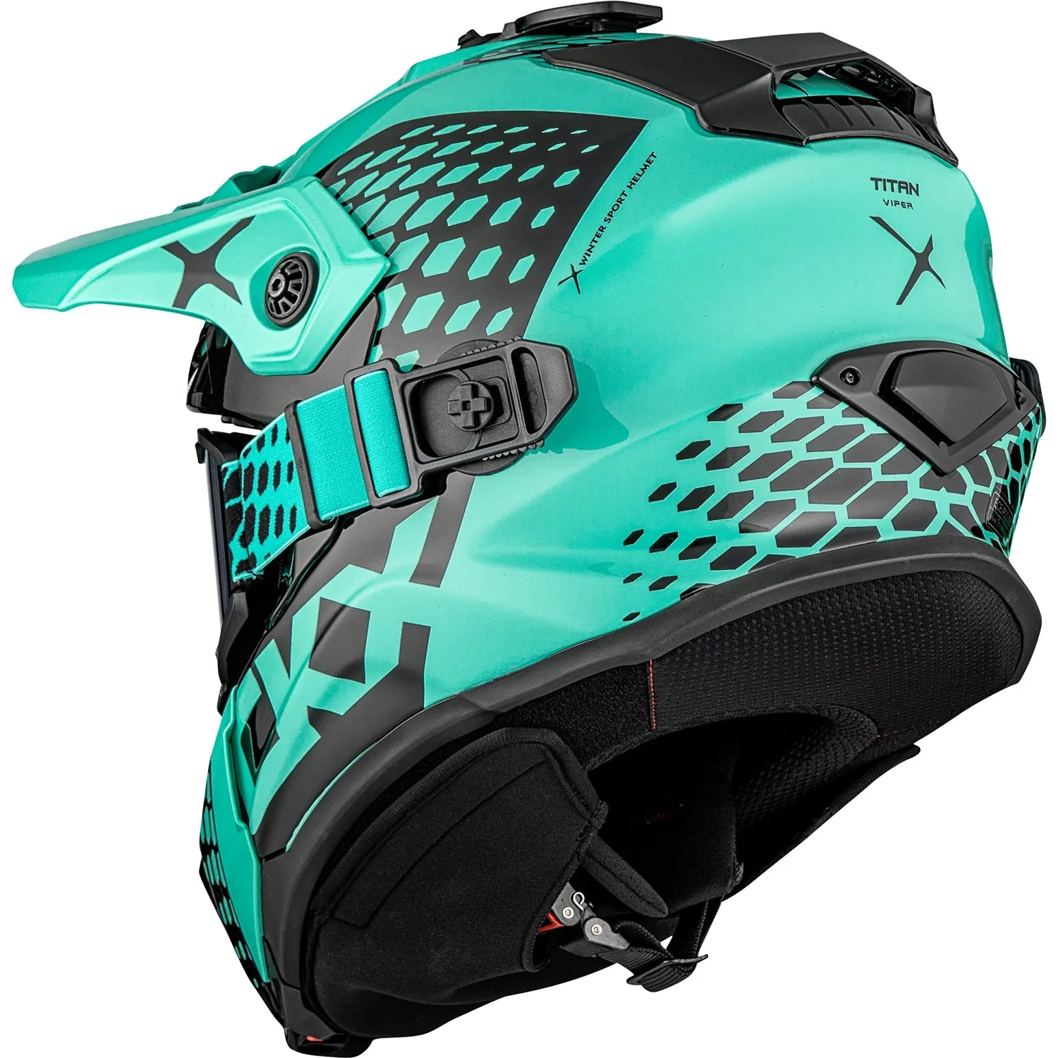 CKX Titan Viper Original Trail and Backcountry Helmet with 210° Goggles