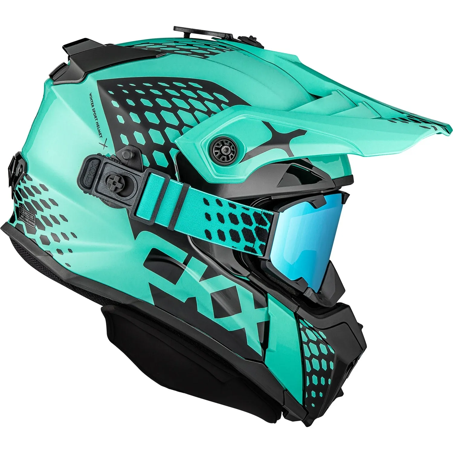 CKX Titan Viper Original Trail and Backcountry Helmet with 210° Goggles