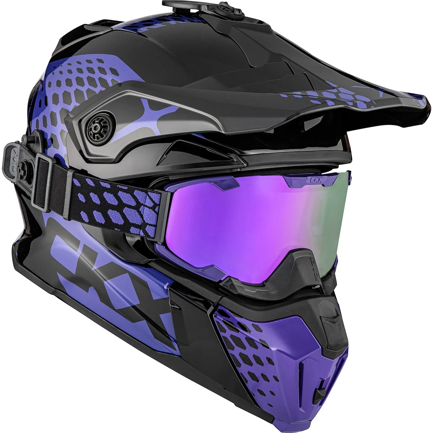 CKX Titan Viper Original Trail and Backcountry Helmet with 210° Goggles